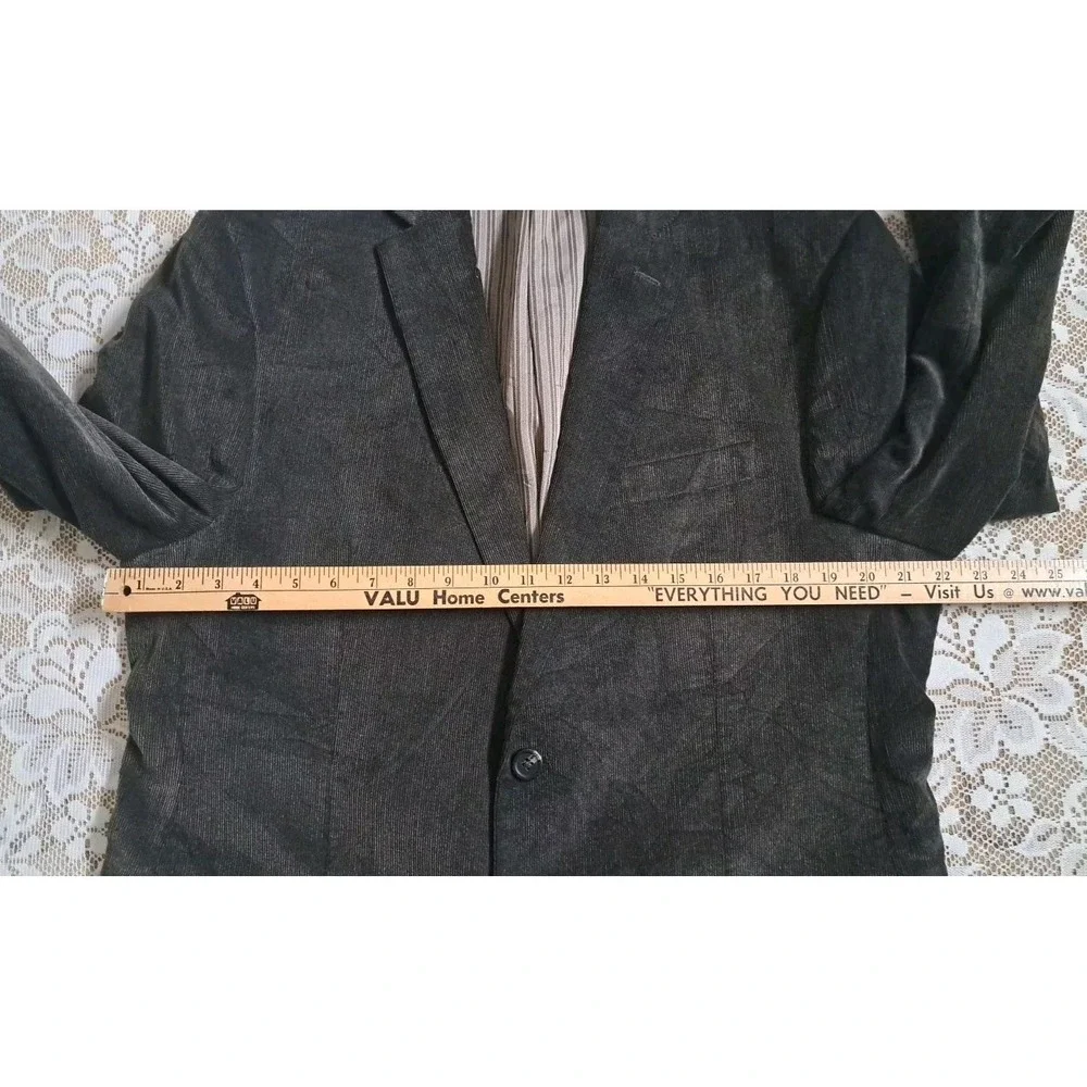 Chaps Mens Size 42R Blazer Dark Brown Corduroy Elbow Patches Sport Coat Preppy‎